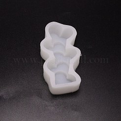 ハートDIYキャンドルシリコーン型  レジン型  UVレジン用  エポキシ樹脂ジュエリー作り  ホワイト  121x64.5x28.5mm&nbsp;DIY-WH0302-33