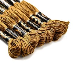 ポリエステル刺繍糸  クロスステッチの糸  ダークカーキ  1mm  約8.75ヤード（8m）/バンドル&nbsp;OCOR-TAC0013-10A-115