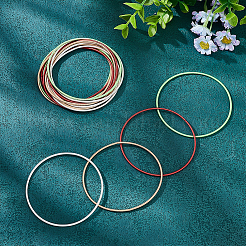 40Pcs 4 Styles Steel Wire Round Snake Chain Stretch Bracelets Set&nbsp;BJEW-BC0001-20