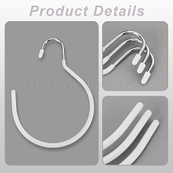 ステンレススチールとプラスチックのタオルラック  フックハンガー  半円  ホワイト  189x136x3.5mm&nbsp;AJEW-WH0534-58B