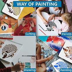1Pc PET Hollow Out Drawing Painting Stencils&nbsp;DIY-MA0005-76C