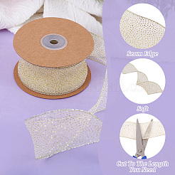 10 Yards Sparkle Polyester Glitter Ribbon&nbsp;OCOR-TAC0034-02A