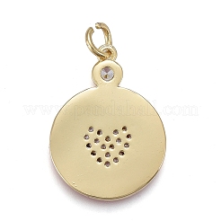 Valentine's Day Brass Micro Pave Cubic Zirconia Pendants&nbsp;ZIRC-M108-18A-G