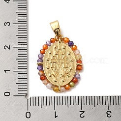 Rack Plating Brass Micro Pave Colorful Cubic Zirconia Pendants&nbsp;KK-G488-14G