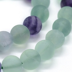 Natural Fluorite Beads Strands&nbsp;G-G763-13-6mm