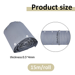 PVCスナップワイヤー保護スリーブ  フラット  グレー  100x0.5~4mm  15 m /ロール&nbsp;AJEW-WH0752-742A