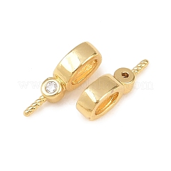 Brass Micro Pave Cubic Zirconia Peg Bails Pin Pendants&nbsp;KK-Z146-21G