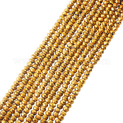 10 Strands Electroplate Transparent Glass Beads Strands&nbsp;EGLA-BW0001-01