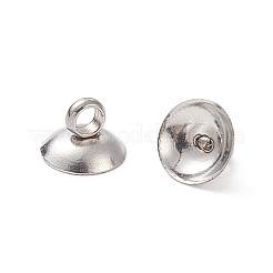 304 Stainless Steel Bead Cap Pendant Bails&nbsp;STAS-G224-24P-10