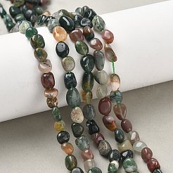 天然インディアンアゲートナゲットビーズ連売り  5~10x6~7x3~7mm  穴：1mm  約14.9インチ〜15.7インチ&nbsp;X-G-J335-02