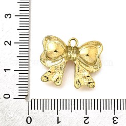 304ステンレスペンダント  ラインストーン付き  18KGP本金メッキ  イオンプレーティング（ip）  蝶結び  クリスタルAB  18x22x5mm  穴：1.8mm&nbsp;STAS-Q346-15G-06