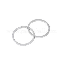 変色しない304ステンレススチール製リンクリング  ステンレス鋼色  15.5x1mm  内径：14mm&nbsp;STAS-T047-15H