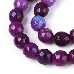 Dyed Natural White Jade Beads Strands&nbsp;G-T139-6mm-60-15