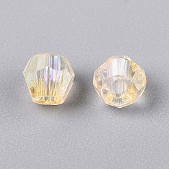 Transparent Spray Painted Glass Beads&nbsp;X1-EGLA-N018-4mm-09