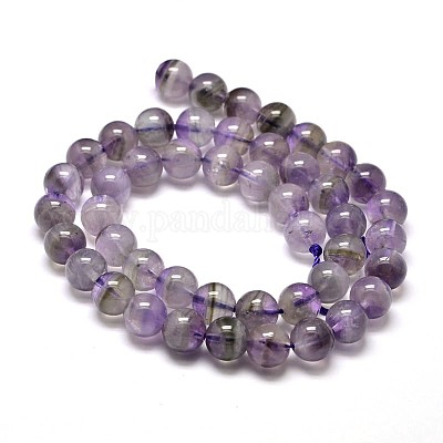 Natural Amethyst Round Bead Strands&nbsp;G-I168-08-10mm-1