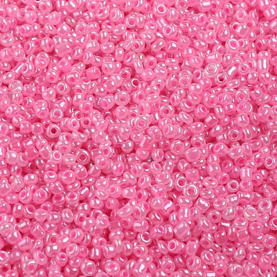 ガラスシードビーズ  セイロン  ラウンド  ピンク  12/0  2mm  穴：1mm  約30000個/ポンド&nbsp;SEED-A011-2mm-145-1