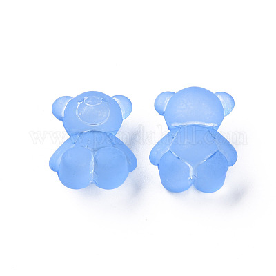 透明なアクリルビーズ  艶消し  クマ  ミックスカラー  18.5x15.5x11mm  穴：2.5mm  約330個/500g&nbsp;MACR-S373-80-D-1