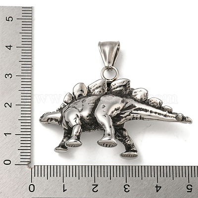 316サージカルステンレスペンダント 恐竜チャーム アンティーク  