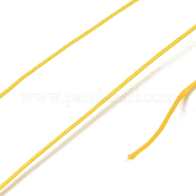 ジュエリー製作やマクラメ工芸用のナイロン編み紐  きいろ  0.6mm  約109.36ヤード（100m）/ロール&nbsp;NWIR-N003-0.6mm-05I-1
