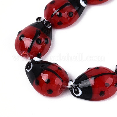 Handmade Lampwork Bumpy Beads Strands&nbsp;LAMP-N028-07-1