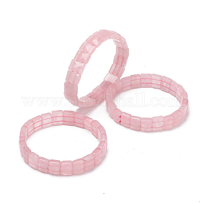 Natural Rose Quartz Gemstone Stretch Bracelets&nbsp;BJEW-F406-B04-1