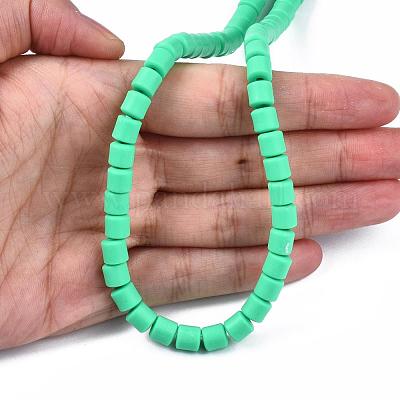 樹脂粘土ビーズ連売り  コラム  春の緑  5~7x6mm  穴：1.5~2mm  約61~69個/連  15.74インチ&nbsp;CLAY-T001-C52-1