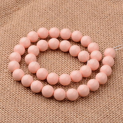 Polished Round Grade A Shell Pearl Bead Strands&nbsp;BSHE-M027-6mm-10-1
