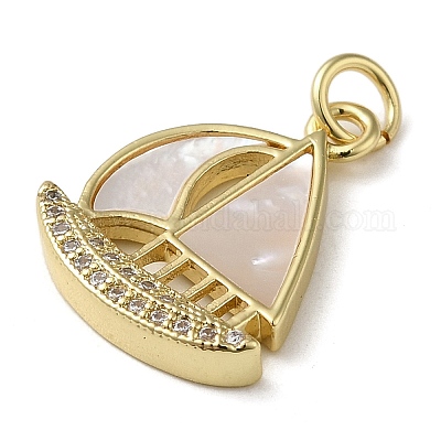 Brass Micro Pave Cubic Zirconia Pendants&nbsp;KK-Q808-06G-1