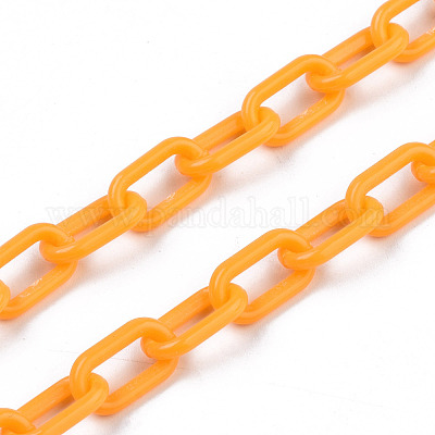 Handmade Opaque Acrylic Paperclip Chains&nbsp;X-KY-S166-002J-1