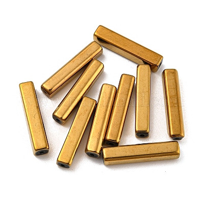 電気メッキガラスビーズ  多面カット  長方形  ダークチソウ  19.5~20x4x4mm  穴：1mm&nbsp;LS-GLAA-D024-01M-1