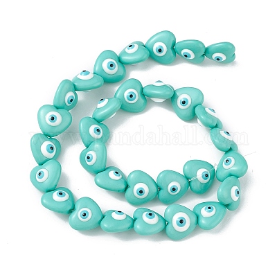 Evil Eye Resin Beads Strands&nbsp;RESI-F040-01H-1
