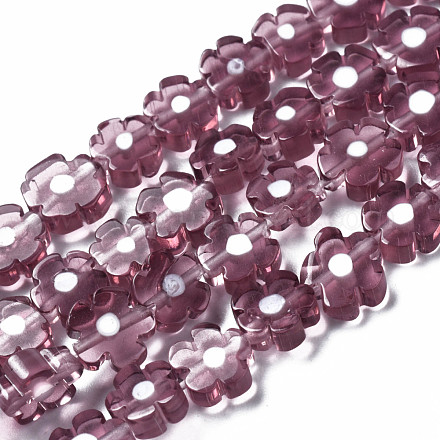 Handmade Millefiori Glass Bead Strands&nbsp;LAMP-J035-6mm-33-1