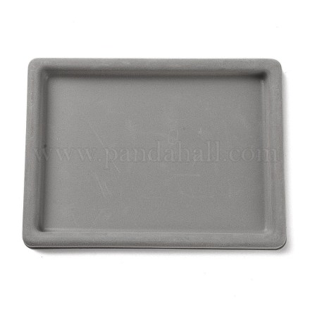 プラスチックブレスレットデザインボード  長方形  グレー  20x27x2.05cm&nbsp;X-ODIS-P012-02-1