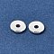 Brass Beads, Disc, Rack Plating, Long-Lasting Plated, Silver, 6.8x1.2mm, Hole: 1.8mm