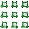 10Pcs Handmade Lampwork Beads, Frog, Lime Green, 15x19.5x17mm, Hole: 1.6mm