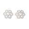 Alloy Bead Caps, Flower, Silver, 5.5x6x1.5mm, Hole: 1.5mm