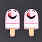 Resin Cabochons, Ice Lolly, Pink, 33x17x6.5mm