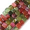 Natural Dragon Veins Agate Beads Strands, Dyed & Heated, Cube, Colorful, 9~10x9~10x9~10mm, Hole: 1mm, about 40pcs/strand, 14.37''(36.5cm)