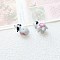 Handmade Lampwork Beads, Pink, Sheep, 22x12mm