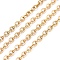 PVD Vacuum Plating 304 Stainless Steel Cable Chains, Long-Lasting Plated, Soldered, with Spool, Flat Oval, Golden, 2.5x2x0.5mm, about 32.8 Feet(10m)/roll