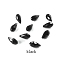 72Pcs Transparent Eletroplate Glass Charms, AB Colocr Plated, Faceted, Teardrop, Black, 13x6.5mm