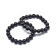 Synthetic Black Stone Bead Stretch Bracelets&nbsp;BJEW-K212-B-032-1