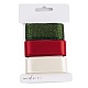 9 Yards 3 Styles Christmas Theme Polyester & Polycotton Ribbons Sets&nbsp;SRIB-A015-01A-03-4