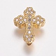 Brass Micro Pave Cubic Zirconia Beads&nbsp;ZIRC-E143-23G-1