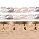 電気メッキガラスビーズセット  長方形  多面カット  グラデーションカラー  桃パフ  7x4x3.5mm  穴：1mm  約60~63個/連  16.14''~16.92''（41~43センチメートル）&nbsp;EGLA-D300-05-09-4