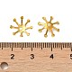アイアン製ビーズキャップ  マルチ花弁  花  ゴールドカラー  11x3mm  穴：1.5mm&nbsp;IFIN-P016-07G-3