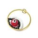 Glass Seed Beaded Evil Eye Pendants&nbsp;PALLOY-MZ00532-02-3