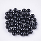 不透明なプラスチックビーズ  ラウンド  ブラック  6x5.5mm  穴：1.8mm  約4790個/500g&nbsp;KY-T005-6mm-616-1