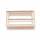 合金バックル  長方形  ゴールドカラー  25.5x19x2mm  穴：5x20mm&nbsp;LS-X-PALLOY-WH0059-01A-G-2