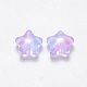 透明ガラスビーズ  スター  カラフル  8x8.5x4mm  穴：1mm&nbsp;GLAA-R211-04-A01-2